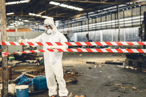 Professional Sewage Cleanup technician working in Midland Park, NJ